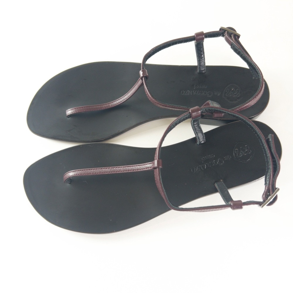 Da Costanzo Capri Italy Thong Handmade Leather Gail Sandals Womens 8.5 39 $347